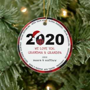 2020 COVID Grootouders Foto Keramisch Ornament