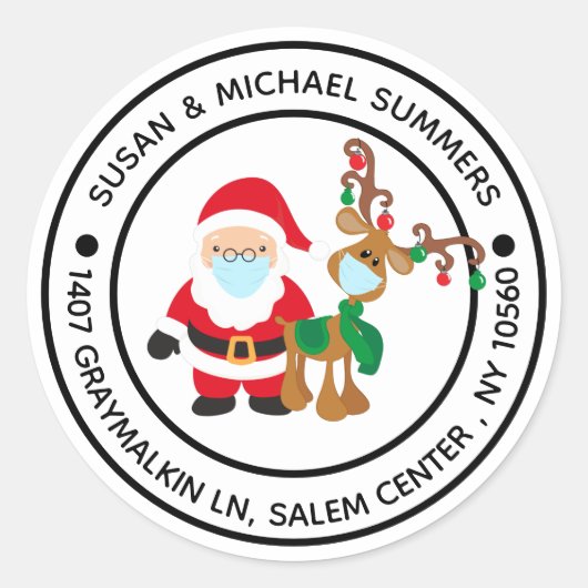 2020 Covid-kerstkerstkerstkerstkerstrecorder Ronde Sticker (Voorkant)