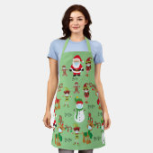 2020 Covid Kerstman Kerstcadeau Schort (Gedragen)