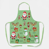 2020 Covid Kerstman Kerstcadeau Schort (Voorkant)