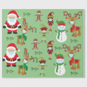 2020 Covid Quarantaine Kerstmasker Cadeaupapier (Vlak)