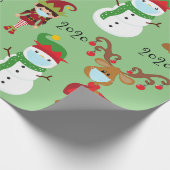 2020 Covid Quarantaine Kerstmasker Cadeaupapier (Hoek)