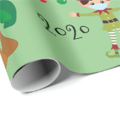 2020 Covid Quarantaine Kerstmasker Cadeaupapier (Rol Hoek)