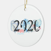2020 Covid Quarantine herdenkingskerst Keramisch Ornament (Links)