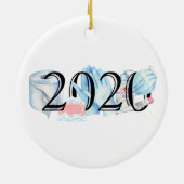 2020 Covid Quarantine herdenkingskerst Keramisch Ornament (Achterkant)