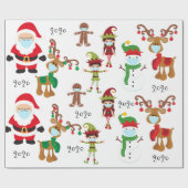 2020 Covid Quarnatine-kerstmasker Cadeaupapier (Vlak)