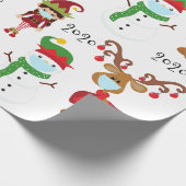 2020 Covid Quarnatine-kerstmasker Cadeaupapier (Hoek)