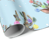 2020 Covid Rudolf Rendier Kerstmasker Cadeaupapier (Rol Hoek)
