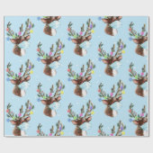 2020 Covid Rudolph Reindeer Christmas Face Mask Cadeaupapier (Vlak)