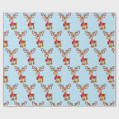 2020 Covid Rudolph Reindeer Christmas Face Mask Cadeaupapier (Vlak)