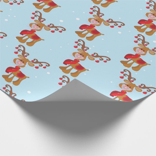 2020 Covid Rudolph Reindeer Christmas Face Mask Cadeaupapier (Hoek)