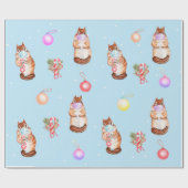 2020 Covid Schattige Chipmunk Christmas Face Mask Cadeaupapier (Vlak)