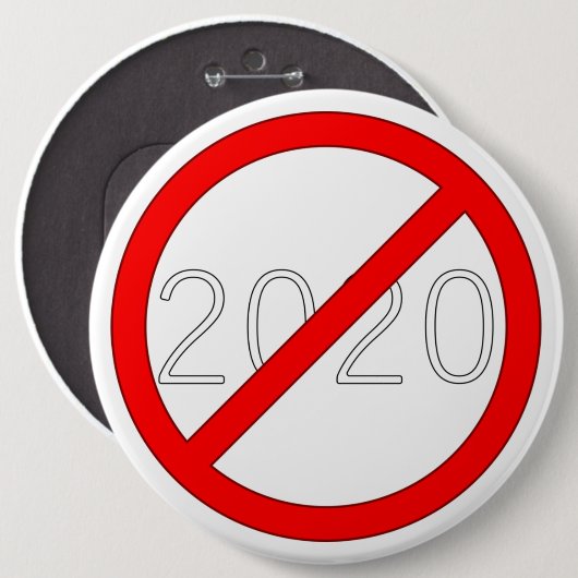 "2020 Cross-out" (DONKER) Ronde Button 6,0 Cm (Voorkant /achterkant)
