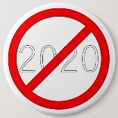 "2020 Cross-out" (DONKER) Ronde Button 6,0 Cm (Voorkant)