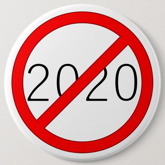 "2020 Cross-out" (HELDER) Ronde Button 6,0 Cm (Voorkant)