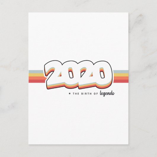 2020 De geboorte van legendes Briefkaart (Voorkant)