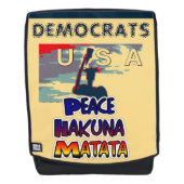 2020 Democraten voor vrede in de VS Rugtassen (Voorkant)