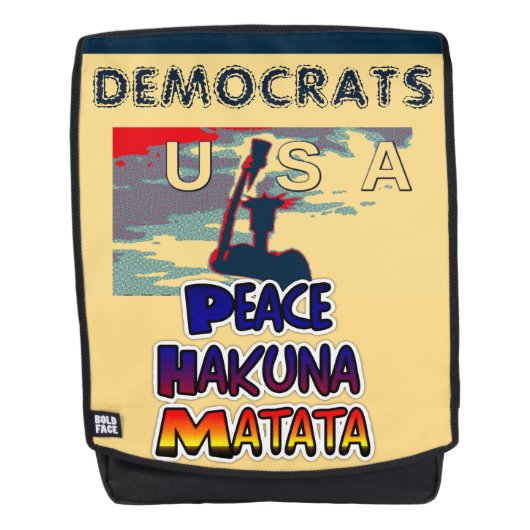 2020 Democraten voor vrede in de VS Rugtassen (Voorkant)