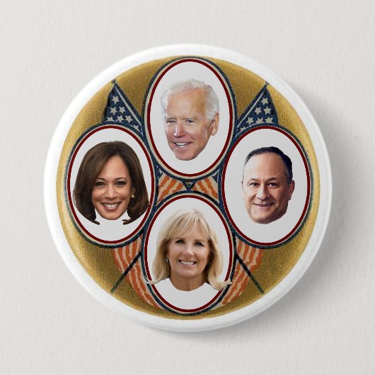 2020 Democratische Presidentieel Ticket Ronde Button 7,6 Cm (Voorkant)