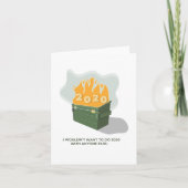 2020 Dumpster Fire Wenskaart Kaart (Voorkant)