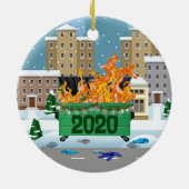 2020 Dumpster vuur Kerstmis Keramisch Ornament (Achterkant)
