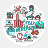 2020 een jaar om ronde hoogtepunten Stickers te on (Voorkant)