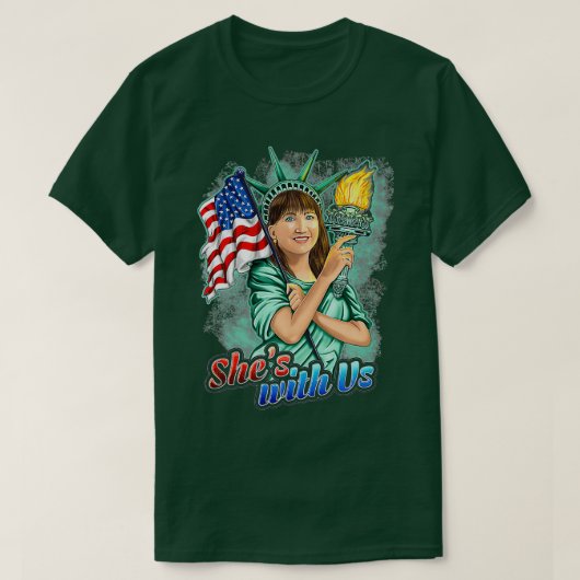 2020 Election Art She's With Us Lady Liberty Jo Jo T-shirt (Design voorkant)