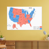 2020 Electoral College Amerikaanse verkiezingskaar Canvas Afdruk (Insitu (Woonkamer))