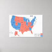 2020 Electoral College Amerikaanse verkiezingskaar Canvas Afdruk (Voorkant)