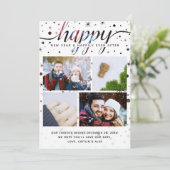 2020 FEESTELIJK Nieuws Kleurafstemming Typografie  Feestdagenkaart (Staand voorkant)