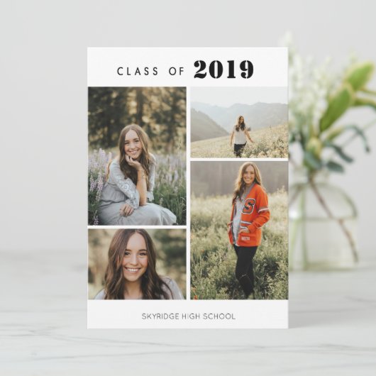 2020 Foto Collage Afstuderen Uitnodiging (Staand voorkant)