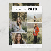 2020 Foto Collage Afstuderen Uitnodiging (Voorkant / Achterkant)