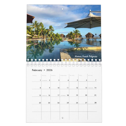 2020 French Polynesië Souvenir Agenda Kalender (Feb 2026)
