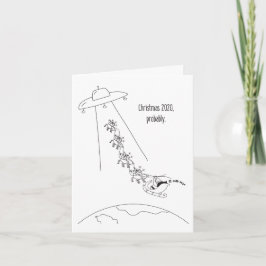 2020 Funny Christmas Kaart Alien Ontvoering van de