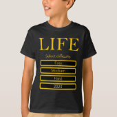 2020 Funny Select Life Difficulty Level T-shirt (Voorkant)