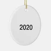2020 Funny Simple Plain Niets bedekte kerst Keramisch Ornament (Rechts)