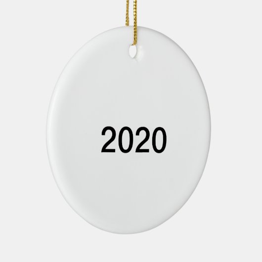 2020 Funny Simple Plain Niets bedekte kerst Keramisch Ornament (Rechts)