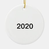 2020 Funny Simple Plain Niets bedekte kerst Keramisch Ornament (Voorkant)