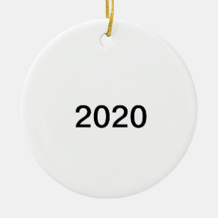 2020 Funny Simple Plain Niets bedekte kerst Keramisch Ornament