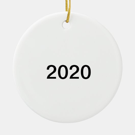 2020 Funny Simple Plain Niets bedekte kerst Keramisch Ornament (Voorkant)