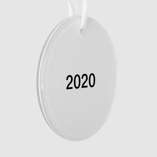 2020 Funny Simple Plain Niets bedekte kerst Ornament (voorkant)