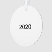 2020 Funny Simple Plain Niets bedekte kerst Ornament (voorkant)