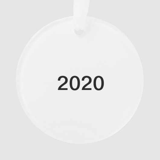 2020 Funny Simple Plain Niets bedekte kerst Ornament (voorkant)