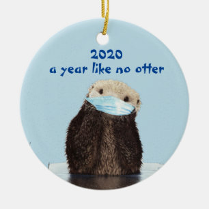 2020 Funny Year as No Otter Cute Keramisch Ornament