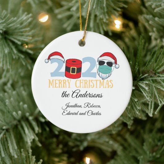 2020 Gekwisolleerde Kerst Familie Keramisch Ornament (Boom)