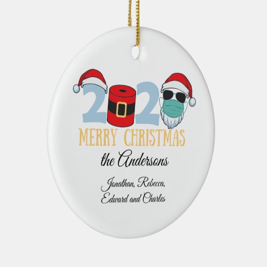 2020 Gekwisolleerde Kerst Familie Keramisch Ornament (Rechts)