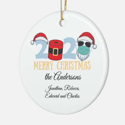 2020 Gekwisolleerde Kerst Familie Keramisch Ornament (Links)