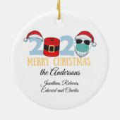 2020 Gekwisolleerde Kerst Familie Keramisch Ornament (Achterkant)