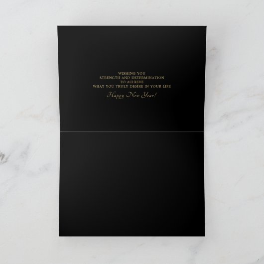 2020 Gelukkig Nieuwjaar Elegant Vuurwerk Groet Kaart (Binnen)