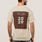 2020 Gelukkig nieuwjaar! Scotland Pattern T-shirt (Achterkant)